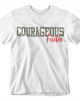 Courageous Faith White Tee (Men)