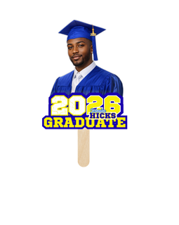 Custom Graduation Fans (Blue) 5 Pack