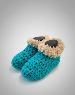Glory Gliders (Crochet Slipper) - Teal