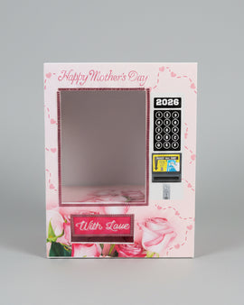  Mother's Day rhinestone vending machine gift box front view with acrylic window and With Love plaque
