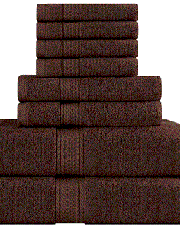 Monogram 3 Piece Dark Brown Towel Set