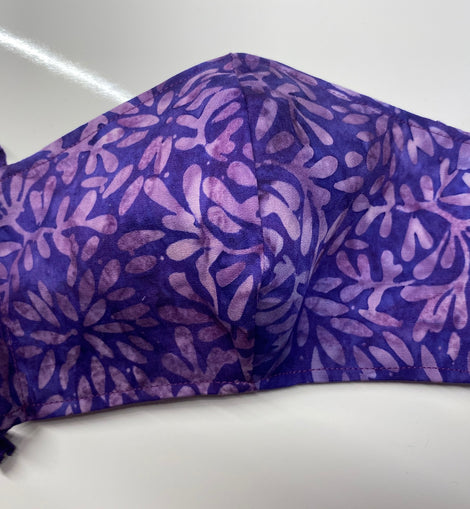 Face Cover Mask Purple Leaves