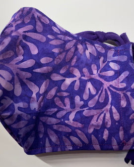 Face Cover Mask Purple Leaves