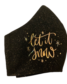 Let It Snow Glitter Face Mask