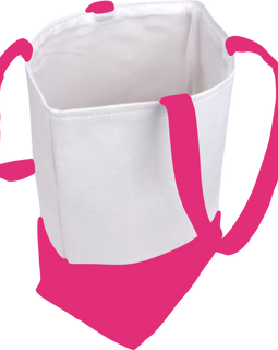 Pink and White Bag