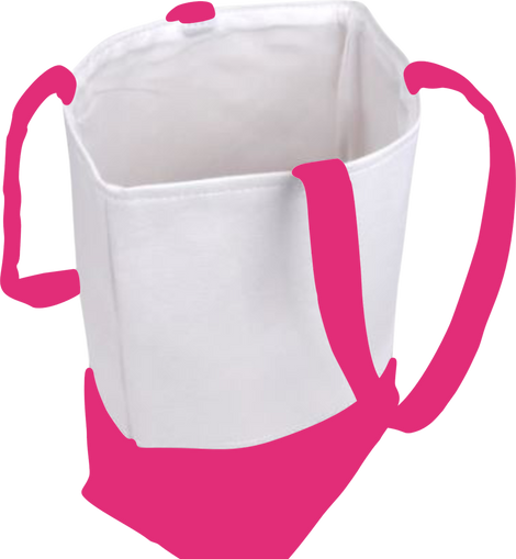 Pink and White Bag