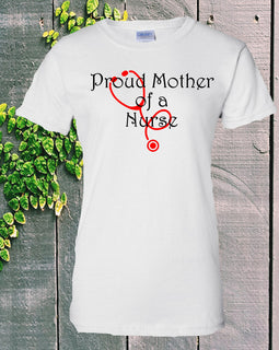 Proud Mom Ladies White T-Shirt