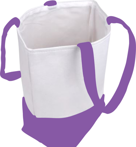 Purple and White Bag