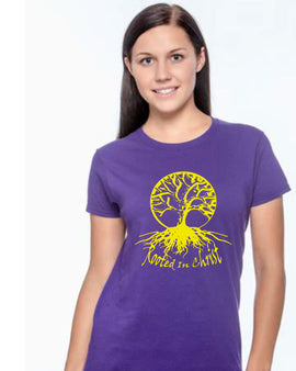 Rooted In Christ Unisex T-Shirt (Purple)