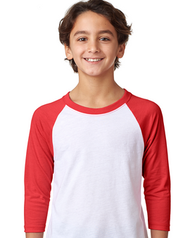 Youth Unisex CVC 3/4-Sleeve Raglan