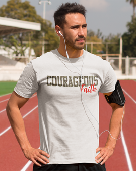 Courageous Faith White Tee (Men)