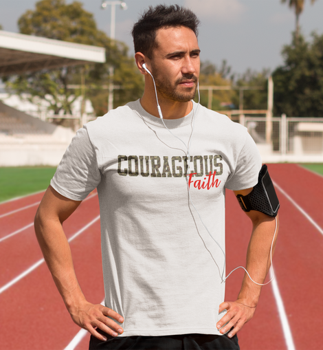 Courageous Faith White Tee (Men)