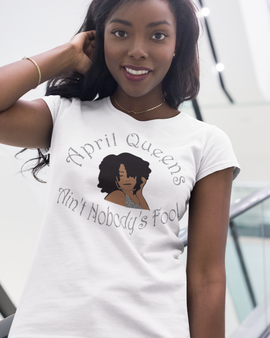 April White Birthday T-Shirt crew neck