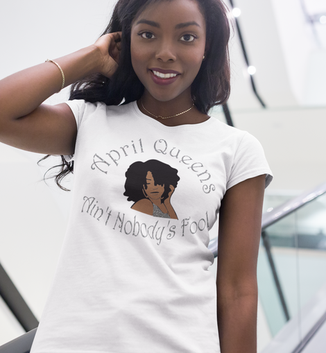 April White Birthday T-Shirt crew neck