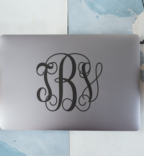 Three Letter Monogram Decal