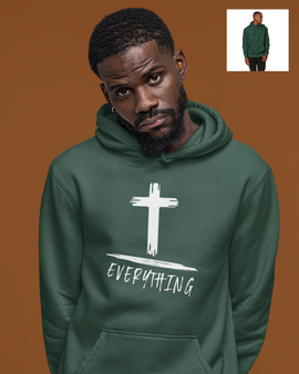 Jesus Over Everything Forest Green Hoodie (Unisex)