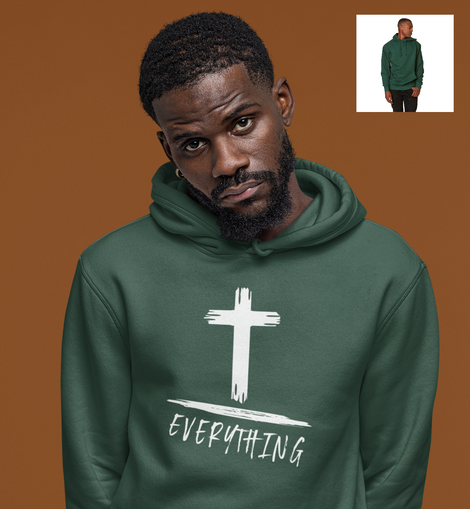 Jesus Over Everything Forest Green Hoodie (Unisex)