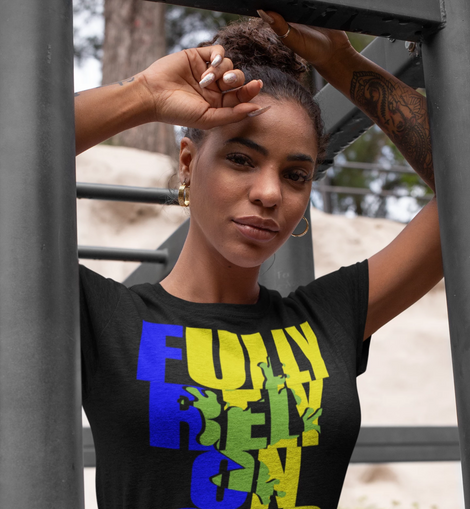 (F.R.O.G) Fully Rely on God Black Women’s T-Shirt