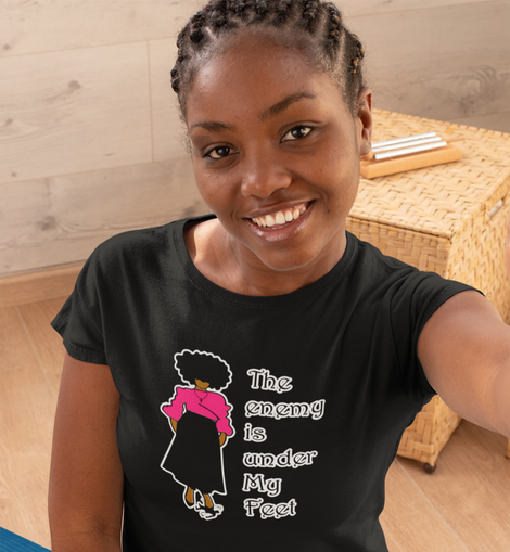 The Enemy Is Under My Feet Black Women's T-shirt